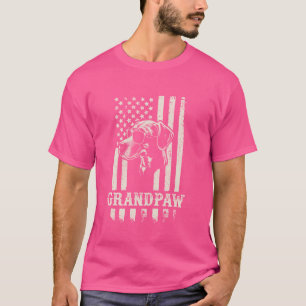Grandpaw Plott Hound American Flag Sunglasses Retr T-Shirt