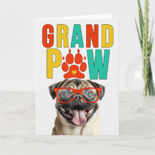 GrandPAW Pug GrandDOG Grandparents Day Holiday Card