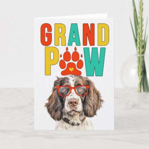 GrandPAW Springer GrandDOG Grandparents Day Holiday Card