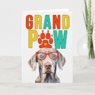 GrandPAW Weimaraner GrandDOG Grandparents Day Holiday Card