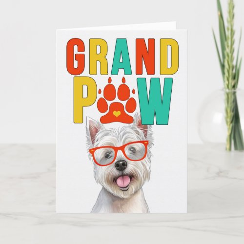 GrandPAW West Highland GrandDOG Grandparents Day Holiday Card