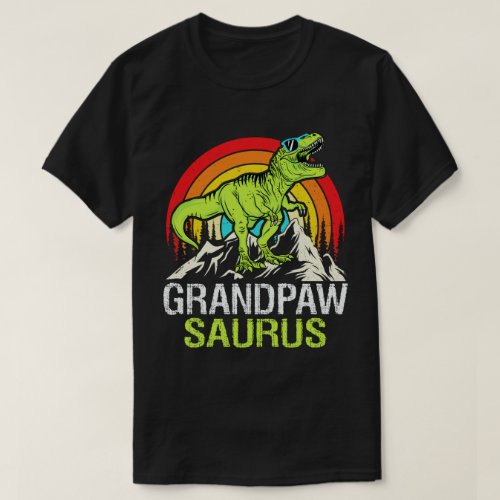 Grandpawsaurus Dinosaur Grandpa Saurus Fathers Day T_Shirt
