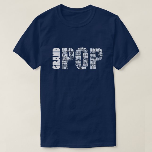 Grandpop Fathers Day Gift T-Shirt Grandpa (Design Front)