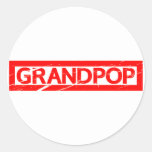 Grandpop Stamp Classic Round Sticker