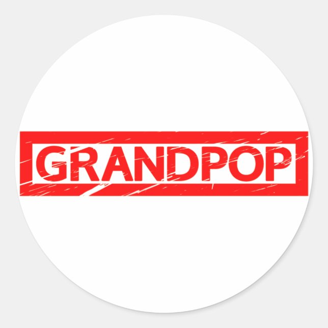 Grandpop Stamp Classic Round Sticker (Front)