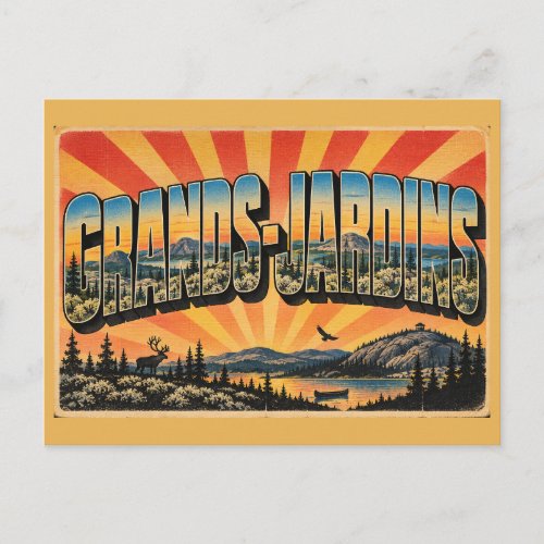 Grands-Jardins QC Taiga Lichen Lakes Art Postcard