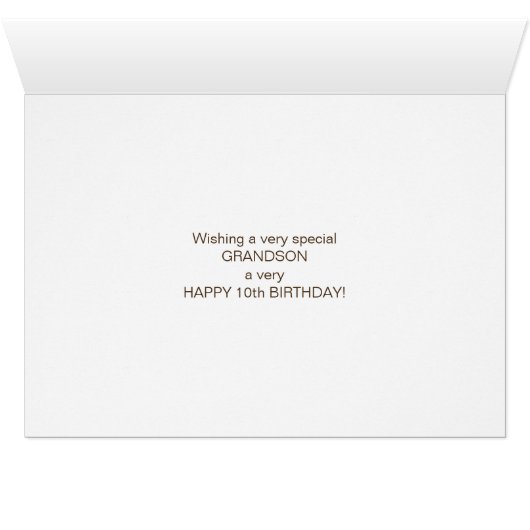 Grandson 10th Birthday Yellow Excavator Add Name (Inside Horizontal (Bottom))