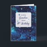 Grandson 14th Birthday Stars in Galaxy Sky Card<br><div class="desc">The front boldly celebrates a grandson's 14th birthday, blending the cosmic imagery with a message of encouragement and excitement for the year ahead. The deep, rich colors of the galaxy create a sense of wonder, making the card both visually striking and meaningful. It's the perfect card to mark this important...</div>