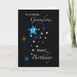 Grandson 17th Birthday Star Inspirational Black Card<br><div class="desc">A collection of stars are shown on the cover of this black card. If you want to send an inspirational greeting card to your dear grandson who will be turning 17 soon then this would be your best choice.</div>