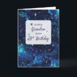 Grandson 20th Birthday Stars in Galaxy Sky Card<br><div class="desc">The design’s emphasis on the vastness of the universe and the infinite stars aligns perfectly with the transitional phase of turning 19, a time when dreams begin to take shape, and the future starts to become clearer. It’s a card that not only celebrates a birthday but also honors the growth...</div>