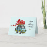 Grandson 22nd Birthday Car Load of Hearts Card<br><div class="desc">Send love to your grandson on his 22nd birthday. A character car with hearts spilling out over the top will be a humorous way to say Happy Birthday!</div>
