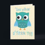 Grandson 2nd Birthday, Owl, Blue, Green Card<br><div class="desc">Blue and green cute cartoon owl is the wise one to know that your grandson is turning two! Wish him a happy 2nd birthday with this fun bird card!</div>