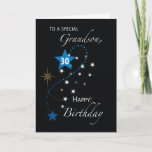 Grandson 30th Birthday Star Inspirational Black Card<br><div class="desc">Stars are sparkling on the cover of this card that greets your grandson a happy 30th birthday. Send him an inspirational message that come with this card as her celebrates his special day.</div>