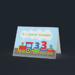 Grandson 3rd Birthday Colorful Train on Track Card<br><div class="desc">Add core color to an already colorful and fun day. Be ready with this card and give this to your dearest grandson on the celebration of his 3rd birthday that will be happening sooner. He will definitely love the fun greeting this card brings.</div>