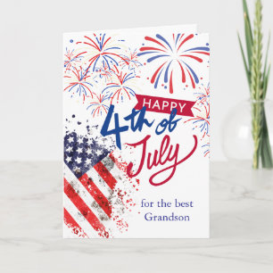 Grandson 4th of July Patriotic Card