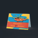 Grandson, 5th Birthday with Helicopter Card<br><div class="desc">Helicopters are a popular theme among boys this age. This is a brightly colored helicopter,  sure to catch your grandson’s attention on his 3rd birthday!</div>