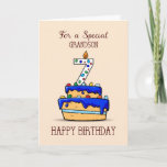 Grandson 7th Birthday, 7 on Sweet Blue Cake Card<br><div class="desc">On his upcoming birthday,  make you grandson feel that he is most special by sending him this very special card that has a sweet blue icing cake and lots of colorful candies. Celebrate with him and send him happy 7th birthday wishes.</div>