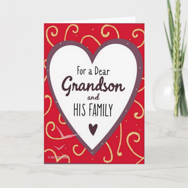 Grandson And Family Love Card (Front)