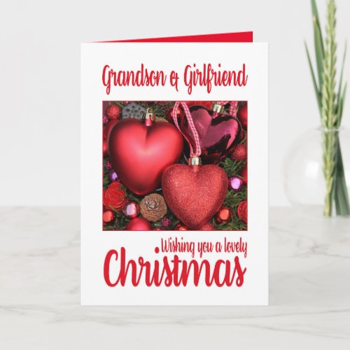 Grandson and Girlfriend Lovely Christmas card