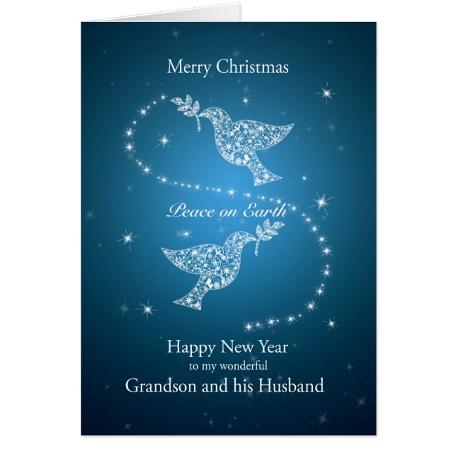 Grandson and his Husband, Doves of Peace Christmas (Front)