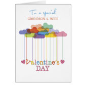 Grandson and Wife Valentine Rainbow Clouds (Front)