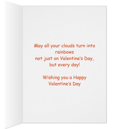 Grandson and Wife Valentine Rainbow Clouds (Inside (Right))