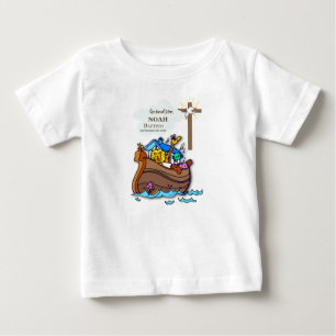 Grandson Baptism Noah's Ark Personalized Baby T-Shirt