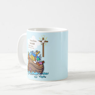 Grandson Baptism Noah's Ark Personalized Coffee Mug