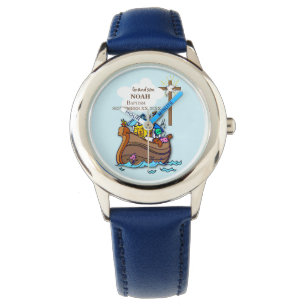 Grandson Baptism Noah's Ark Personalized Watch