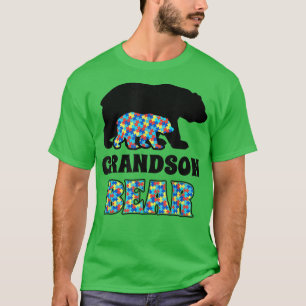Grandson Bear Autism Awareness  T-Shirt