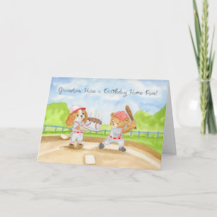 Grandson Birthday Baseball Bear & CKCS Card