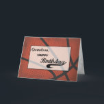 Grandson Birthday Basketball Large Distressed Card<br><div class="desc">Send birthday wishes to your grandson with this large basketball card. Distressing on the ball and the letters make for a nice feel for him.</div>
