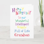 grandson birthday.boys.sons.male card<br><div class="desc">from my heart</div>