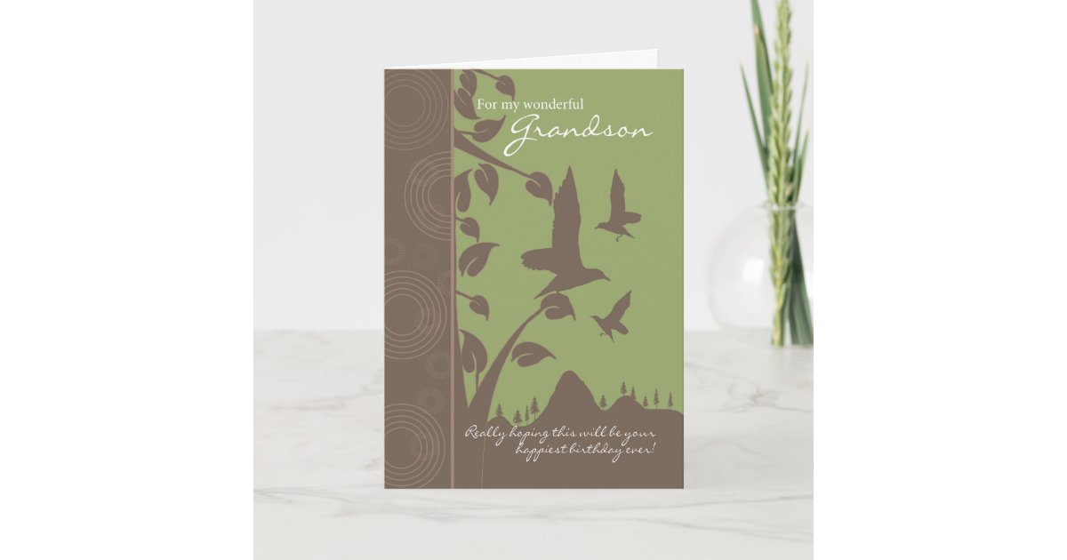 grandson birthday card birthday greeting card fo zazzlecom