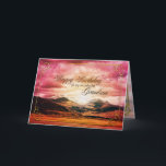 Grandson birthday, Sunset over the mountains Card<br><div class="desc">A beautiful sunset over the mountains. Customize this card in any way you choose.</div>