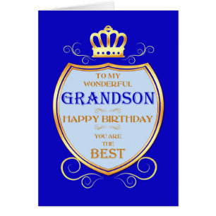 Grandson Birthday with Shield Cards