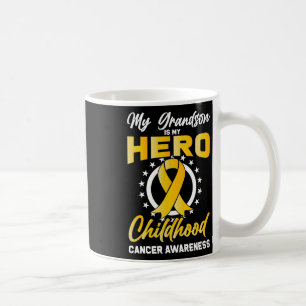 Grandson Childhood Ribbon Support Cancer Awareness Coffee Mug