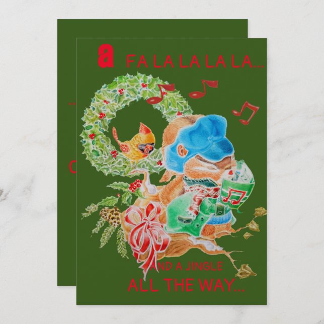 Grandson Christmas Greeting Card  (Front/Back)