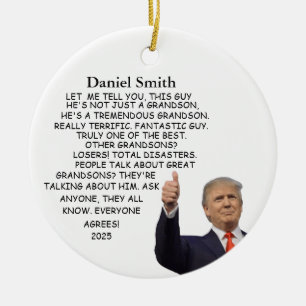 Grandson Christmas Ornament Grandson Adult Funny