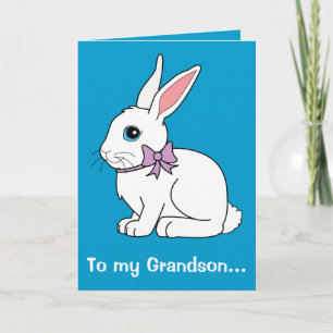 Grandson Easter Bunny Holiday Card