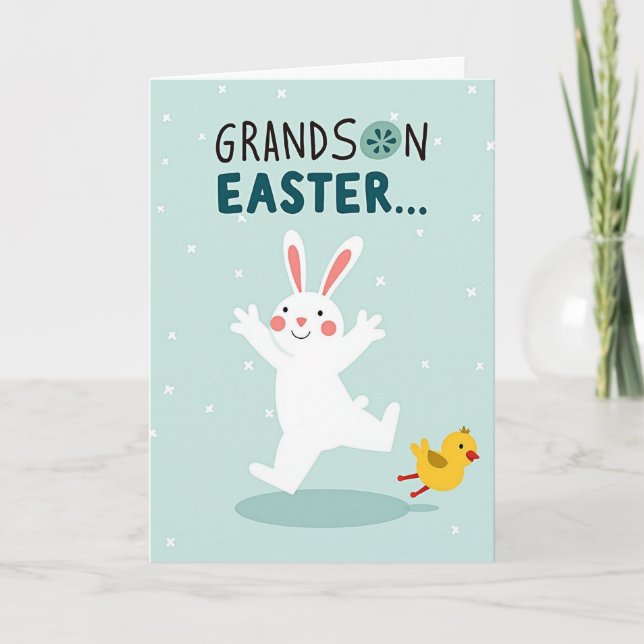 Grandson Easter Fun Time Card (Front)