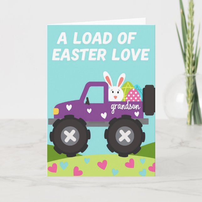 Grandson Easter Love Truck Card (Front)