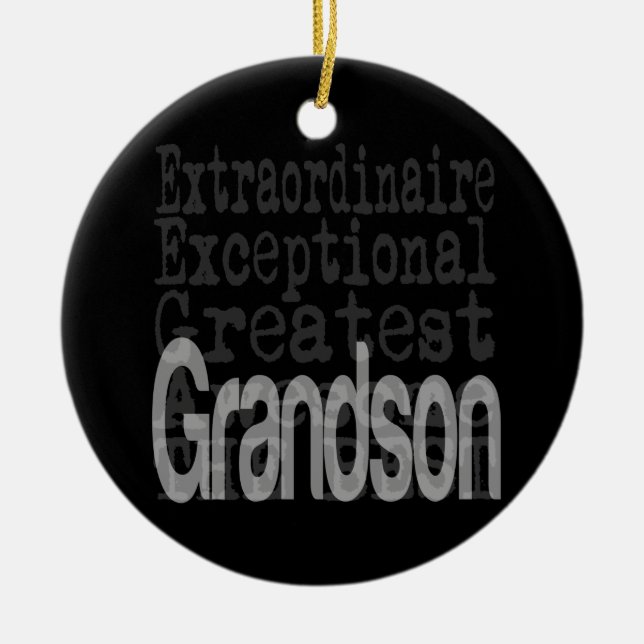 Grandson Extraordinaire Ceramic Ornament (Front)