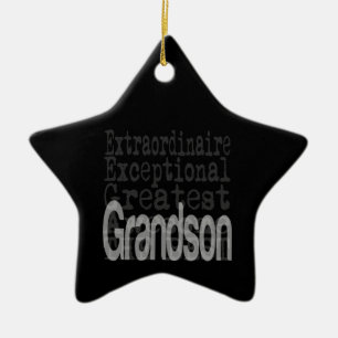 Grandson Extraordinaire Ceramic Ornament