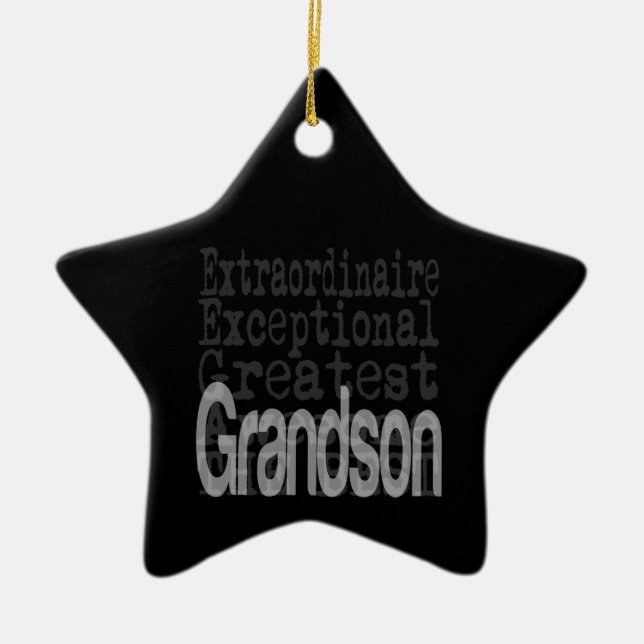 Grandson Extraordinaire Ceramic Ornament (Front)