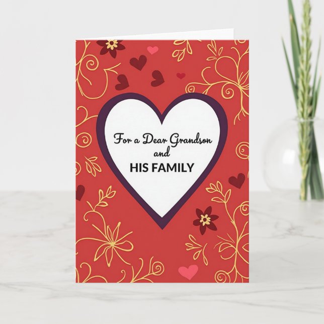 Grandson Family Heartfelt Card (Front)