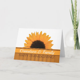 Grandson & Family Thanksgiving Card