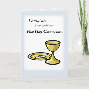 Grandson First Communion Card
