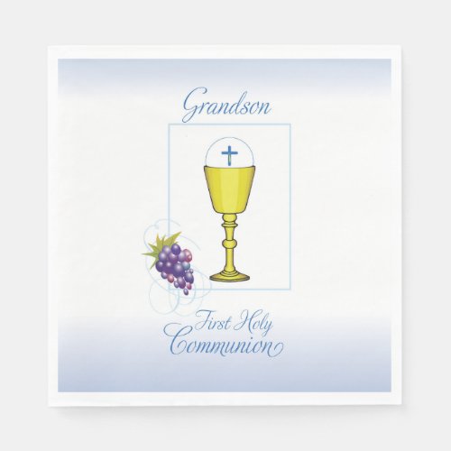 Grandson First Communion Chalice with Host Napkins