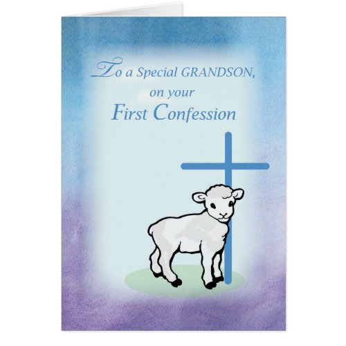 Grandson First Confession Lamb Cross